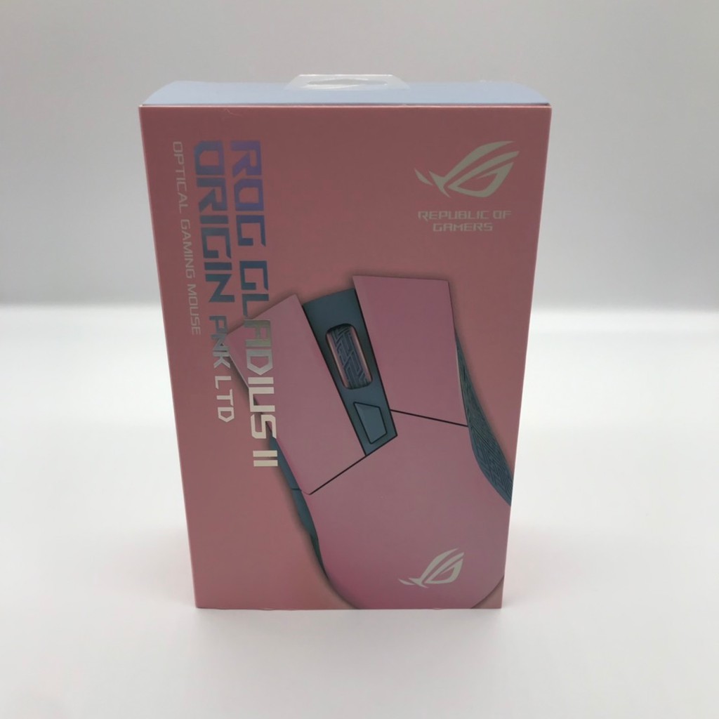 華碩 ROG Gladius II Origin PNK電競滑鼠-粉