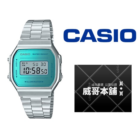 【威哥本舖】Casio台灣原廠公司貨 A168WEM-2 冷光照明復刻版 A168WEM