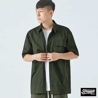 【StruggleGear】單邊口袋襯衫「軍綠」M~2XL｜官方旗艦店98834