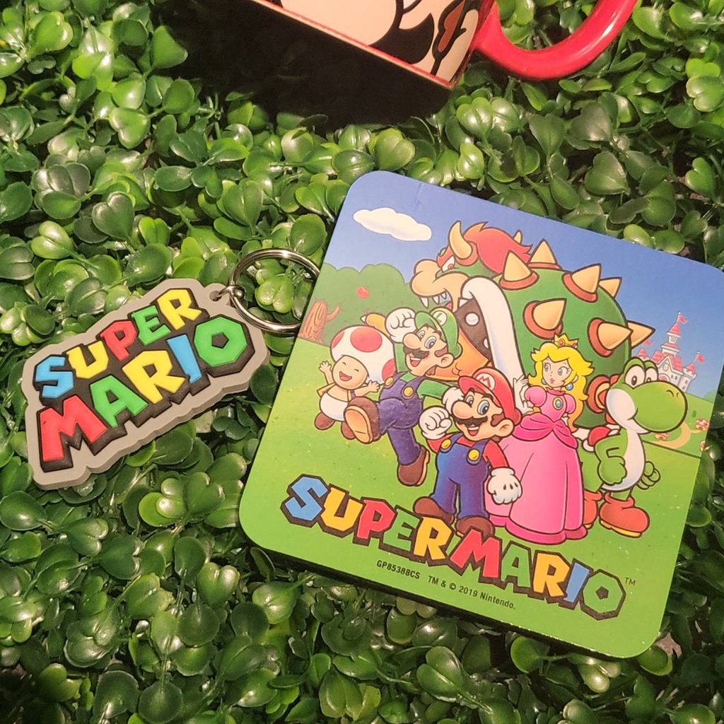 【瑪利歐】 超級瑪利歐 Super Mario - 杯墊鑰匙圈組