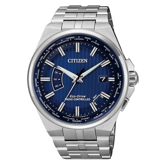 CITIZEN 星辰紳士風藍面電波腕錶/CB0160-51L。
