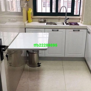 折疊桌餐桌 家用小戶型 廚房用操作臺隱形壁掛墻上吃飯桌 簡易電腦桌臺北縣#