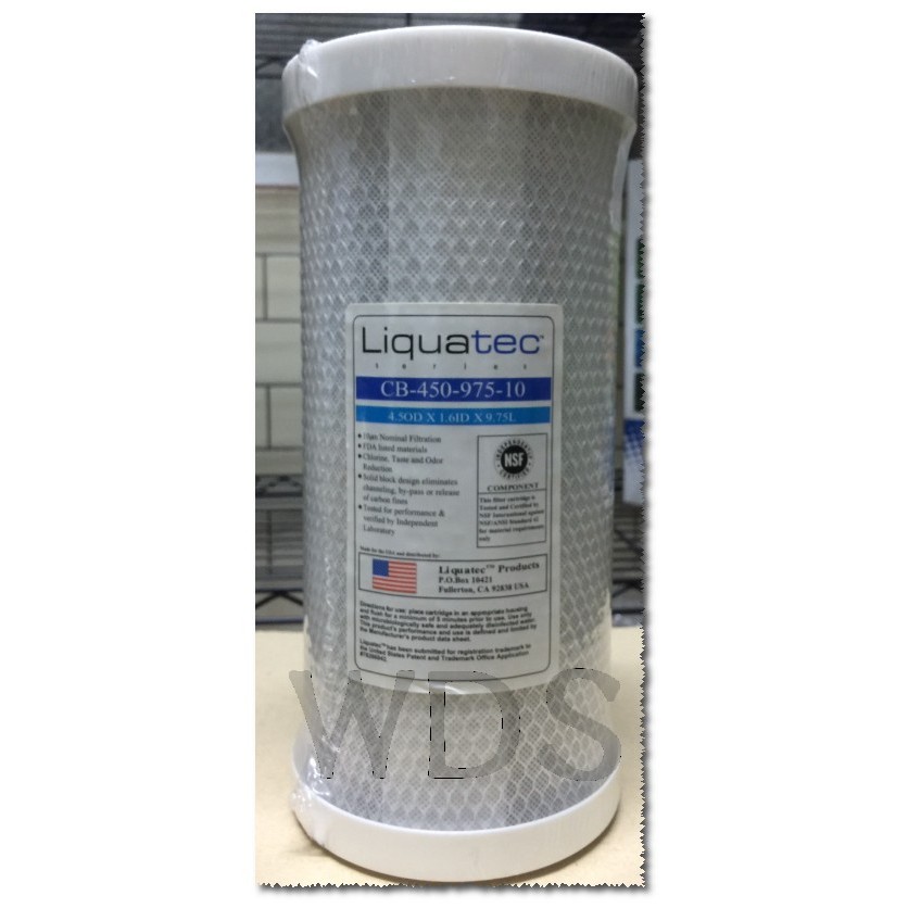(WDS)美國Liquatec 10"大胖壓縮柱狀CTO活性碳濾芯NSF42.ANSI雙認證，1隻只要1000元.