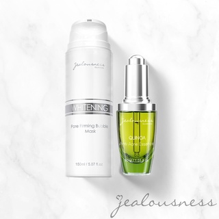【Jealousness婕洛妮絲】灰熊厲害瞬白泡泡面膜150g+藜麥抗痘全能精華30ml