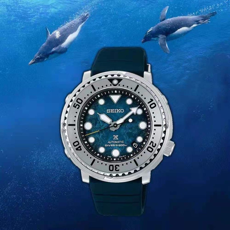 SEIKO 精工 Prospex 愛海洋 企鵝遨遊 200米潛水機械錶(SRPH77K1）-SK010