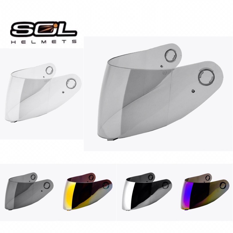 SOL SM-5 / SM-2 / GM-64 電鍍大鏡片 安全帽鏡片