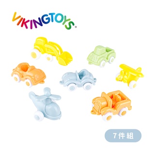 瑞典Viking toys踩不壞/不刮手的維京玩具-Ecoline莫蘭迪色迷你小車隊(7件組)-7cm 20-81119