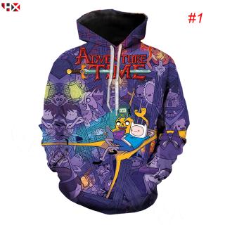 HX 探險活寶 Adventure Time 歐美時尚動畫 3D列印 印花連帽衫 長袖外套 男生女生衣著上衣 街頭服飾