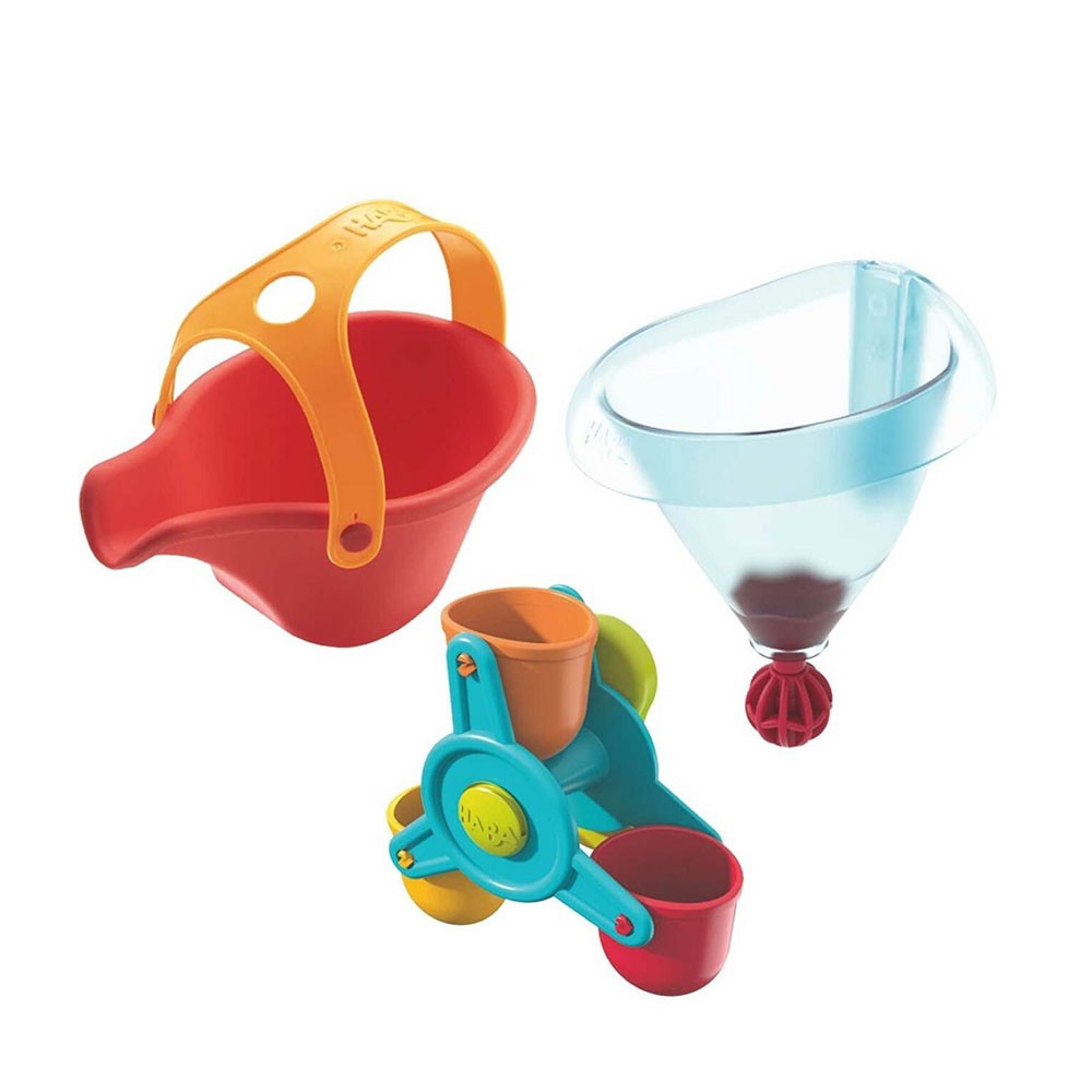 【德國HABA】趣洗澡-旋轉水車3件組 嬰兒玩具 洗澡玩具 戲水玩具（LAVIDA官方直營）