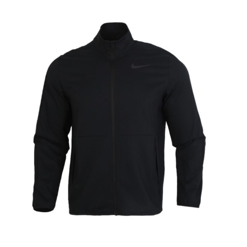 NIKE服飾系列-DRY JKT TEAM WOVEN 男款全黑運動立領外套-NO.CU4954010