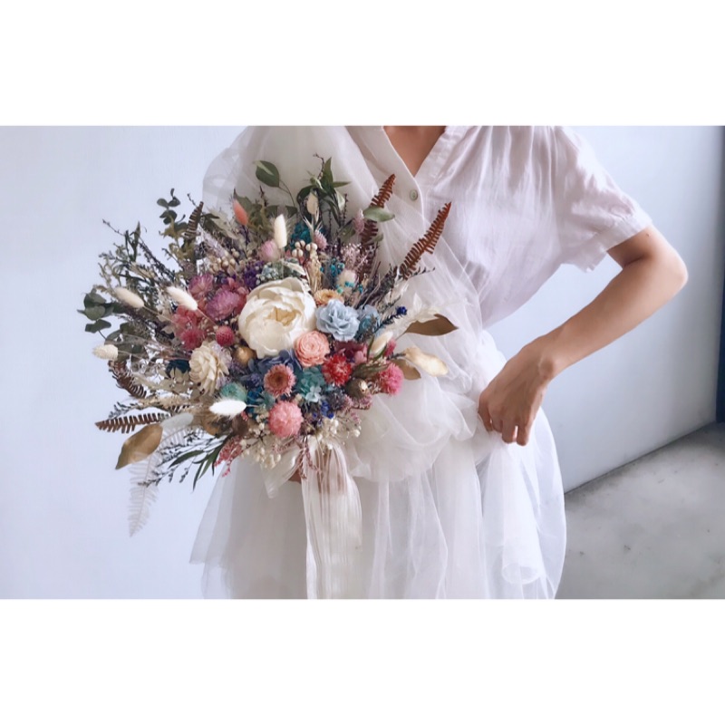 永生乾燥新娘捧花（可客制化）結婚/婚紗照/求婚/情人節
