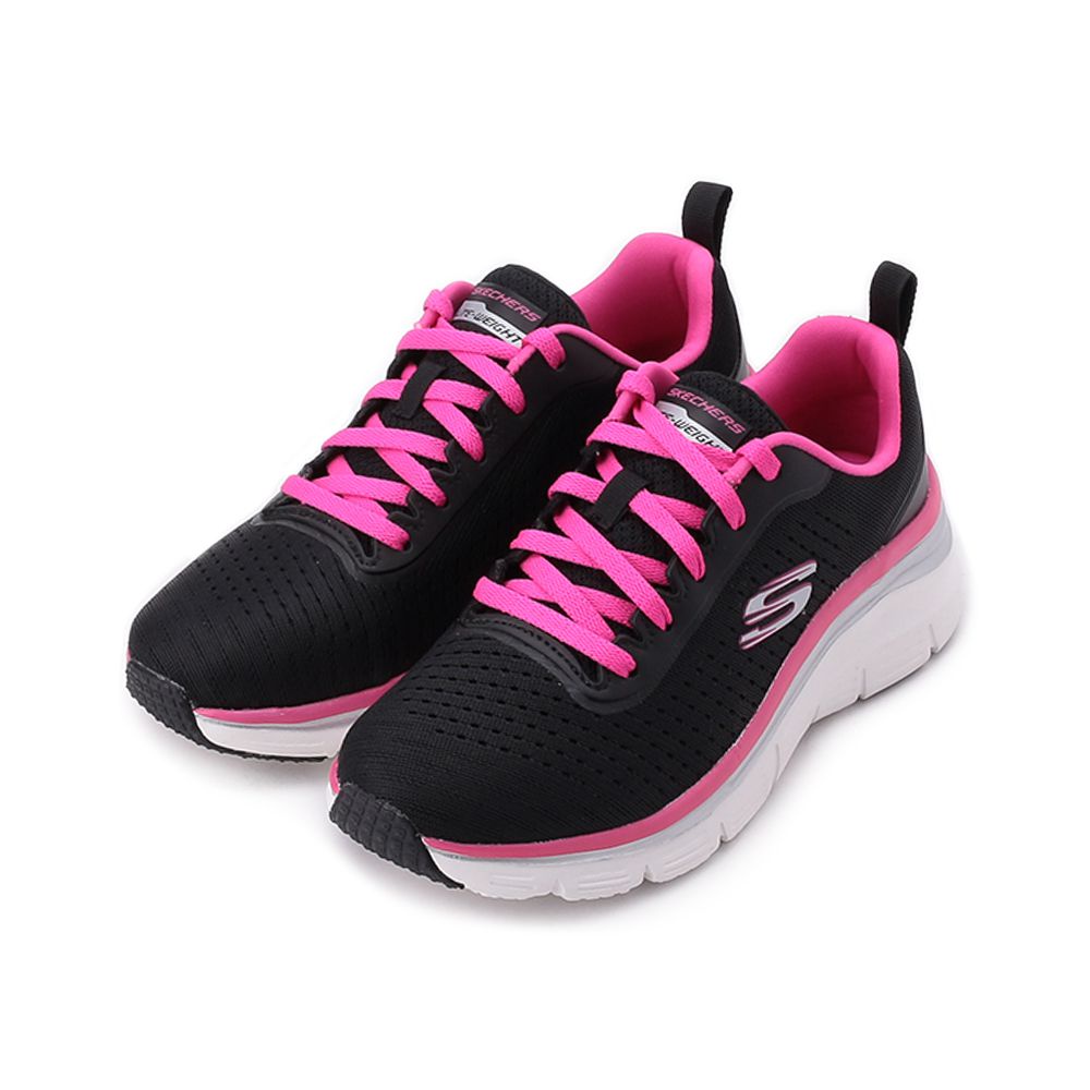 SKECHERS FASHION FIT 綁帶運動鞋 黑粉 149277BKHP 女鞋