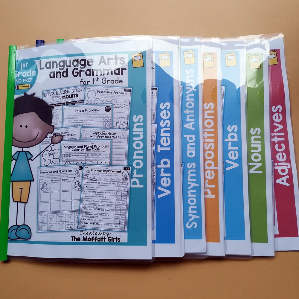 7冊 套裝寶寶英語學習魔法語法學前一年級英文教育啟蒙作業紙形容詞動詞同義詞英語早教親子教養自學外語趣味作業紙 蝦皮購物