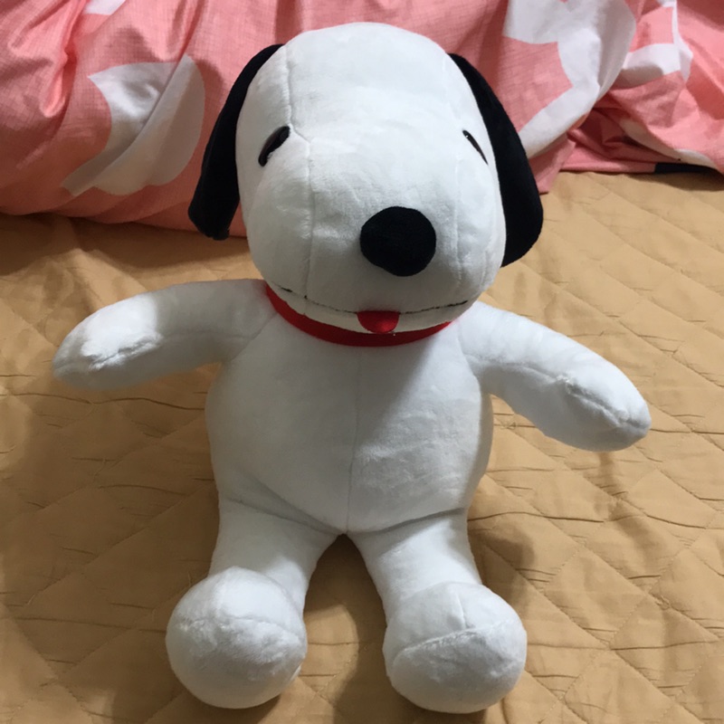 台灣製俏皮狗 白狗 非史努比 非史奴比 非Snoopy 12吋 坐姿約30cm 站姿約45cm 中大型娃娃 絨毛娃娃