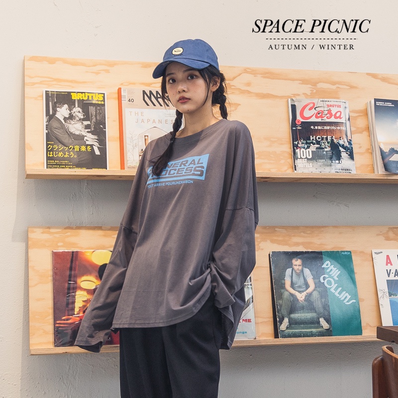 [明天出貨] Space Picnic｜字母長袖上衣-3色(現貨)【C21092021】