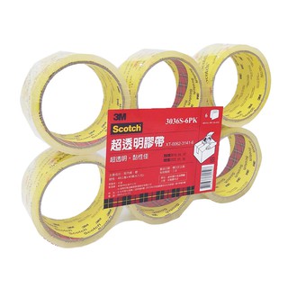 蝦皮隔日到貨 3M Scotch 超透明封箱膠帶-3036S-6 (48mm*40Y) (6入) 墊腳石購物網