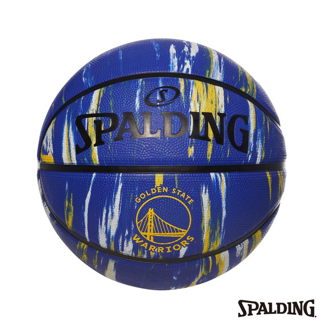 【時代體育】SPALDING 斯伯丁 NBA隊徽 &lt;&lt;勇士&gt;&gt; 大理石印花系列 #7號球 室外籃球 SPA84100