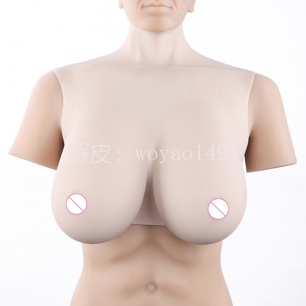 【IVITA/嬡唯她】H罩杯偽娘短款高領矽膠義乳 5400g變裝CD半身實心義乳假乳房假胸