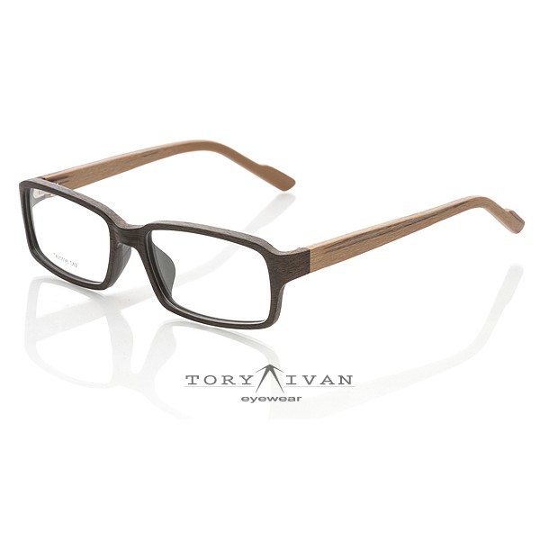 【ToryIvan】C-D03 精品板材復古眼鏡 黑框眼鏡 平光眼鏡 咖啡 木頭 木紋 木框 手作