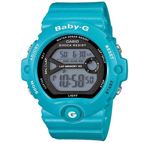 【CASIO】BABY-G 慢跑運動女孩休閒錶-藍綠色(BG-6903-2)正版宏崑公司貨