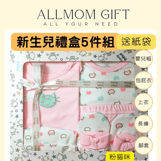 適合0-6個月 新生兒禮盒 彌月禮盒 滿月禮盒 嬰兒禮盒 初生兒送禮 女 粉紅色 米妮 貓咪 allmom gift