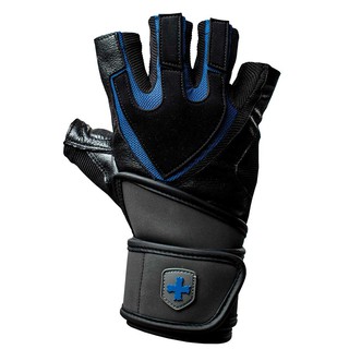 Harbinger Training男 重訓/黑藍護腕手套系列，共三種尺寸