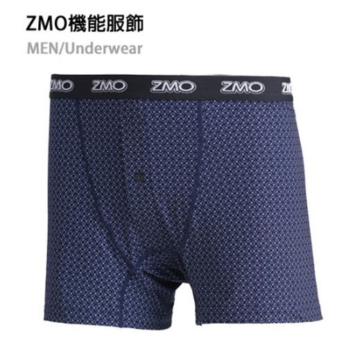 【ZMO】男印花 透氣 抑菌 內褲-菱格丈青
