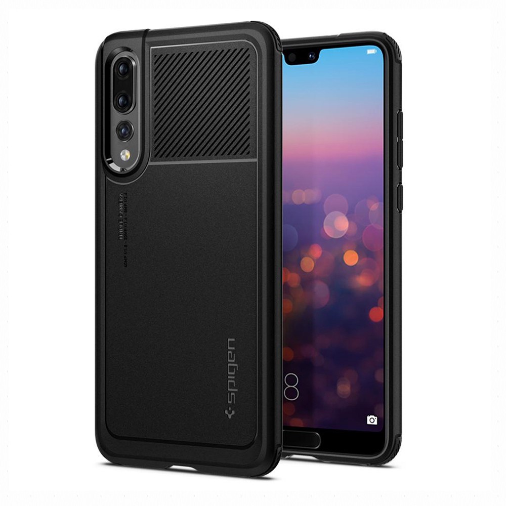 SGP HUAWEI P20 Pro Marked Armor Black彈性防震手機殼 廠商直送