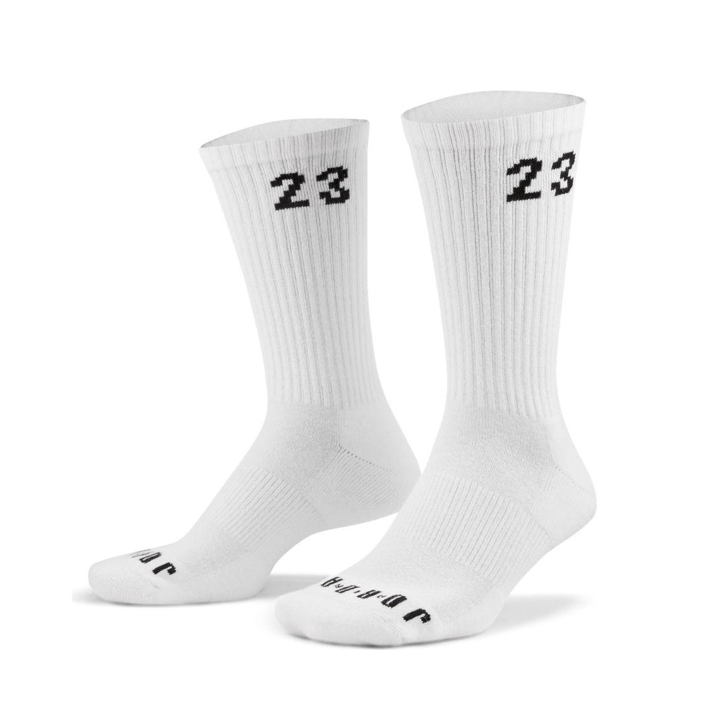 Nike 襪子 Jordan Essentials 男女款 白 喬丹 六雙入 長襪【ACS】 DH4287-100