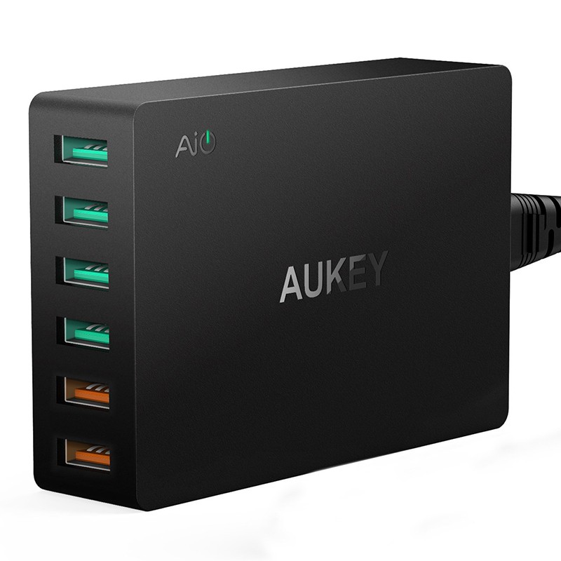 ☆生活小鋪☆ Aukey QC3.0快充閃充充電器 六孔USB全能充充電器 高通