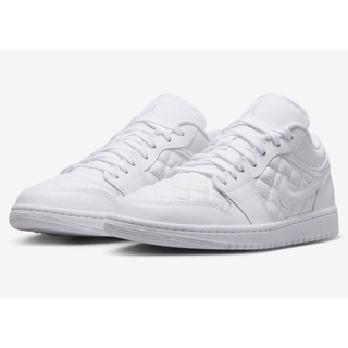 柯拔 Air Jordan 1 Low Quilted Triple White DB6480-100 小香奈兒