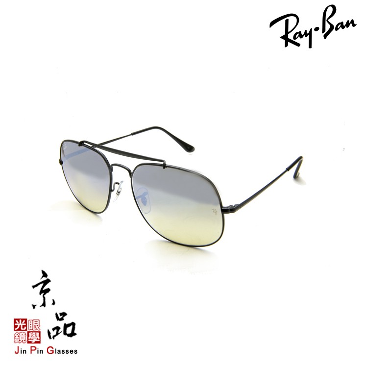 【RAYBAN】RB 3561 002/9U 57mm 黑框 白水銀片 雷朋太陽眼鏡 公司貨 JPG 京品眼鏡