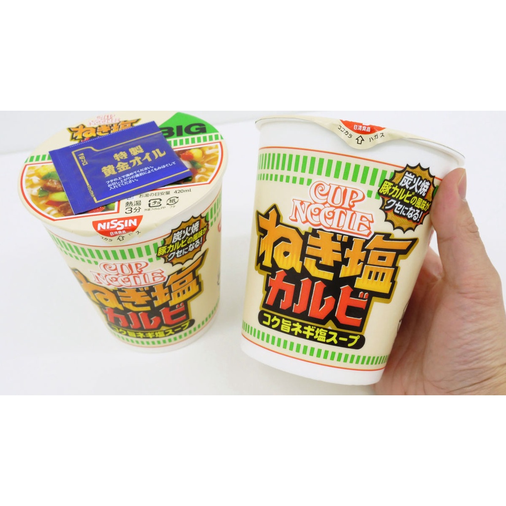 PinkLoveJapan~日本購回~即期現貨 全新 日清食品 BIG CUP 蔥鹽排骨 風味 泡麵 拉麵 杯麵