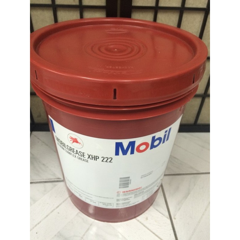 【MOBIL 美孚】XHP-222、高性能多效複合鋰基耐壓潤滑脂、16 KG/桶裝【軸承、培林-潤滑用】