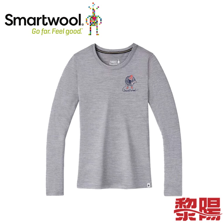 Smartwool 美國 羊毛圓領長袖衫 聰明羊 女款 (淺灰色) 美麗諾羊毛/保暖 12SW01150