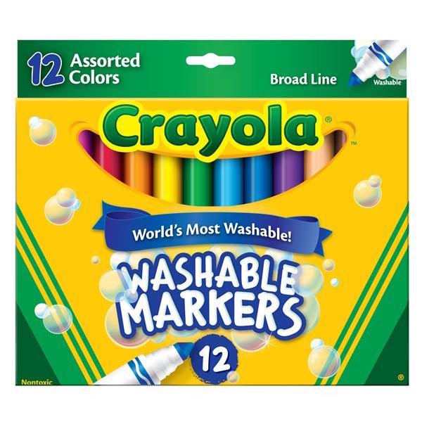 Crayola可水洗粗頭彩色筆/12色 eslite誠品