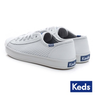 Keds 時尚運動系列之厚底綁帶休閒鞋-白色