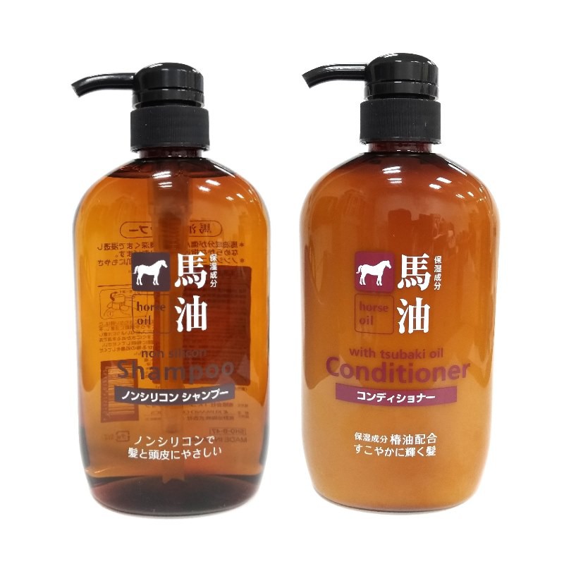 日本熊野HO馬油洗髮精 / 熊野HO馬油潤髮乳 600ml