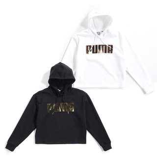 PUMA 基本系列 Holiday 女款 休閒 連帽 短版 長袖 上衣 帽T 歐規 58185701