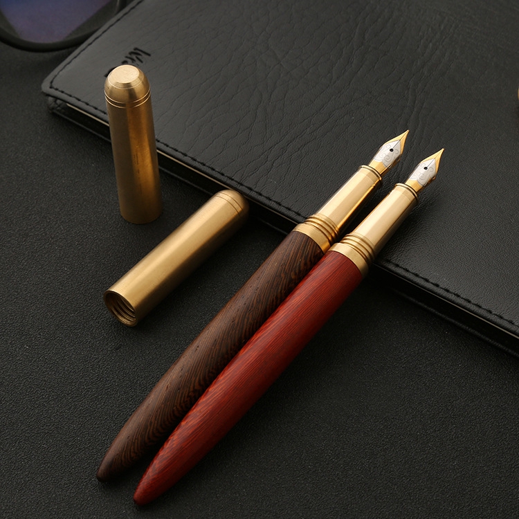 黃銅檀木男女學生練字商務鋼筆創意個性禮品