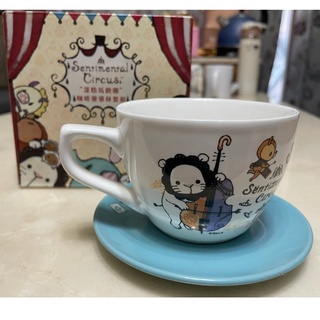 1<全新>7-11 深情馬戲團 午茶杯盤組。咖啡杯盤組。