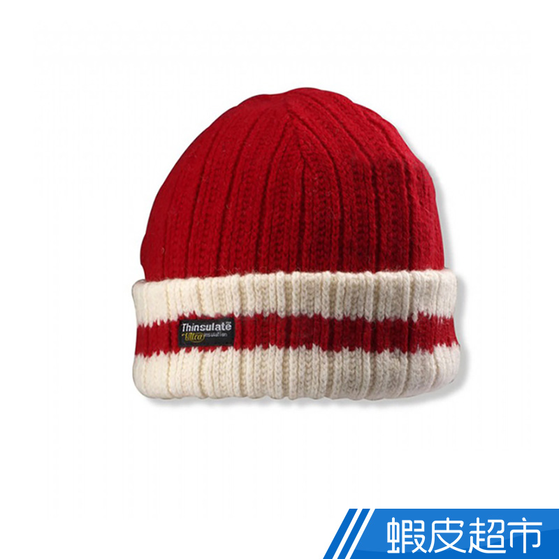 SNOWTRAVEL 3M防風透氣保暖羊毛帽(條紋摺邊) (紅色)  現貨 款式 STAR018d-RED 蝦皮直送