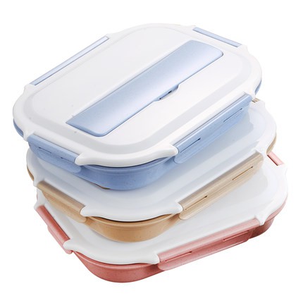 現貨💕 日式 304不銹鋼 分格保溫飯盒 微波爐 塑料 可愛學生便當盒 一層餐盒 餐具槽位 便當盒 帶蓋 餐具 流行