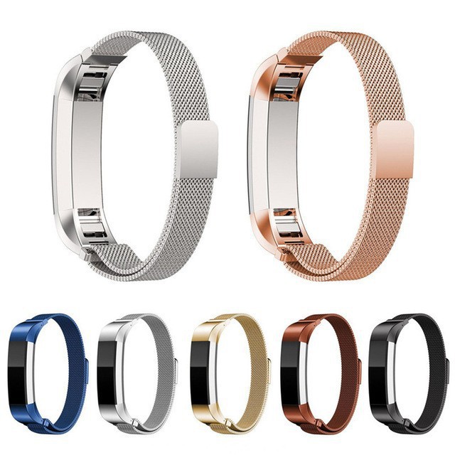 Fitbit alta HR智能手環米蘭磁吸回環表帶 Fitbit alta 米蘭尼斯不銹鋼網帶alta表帶