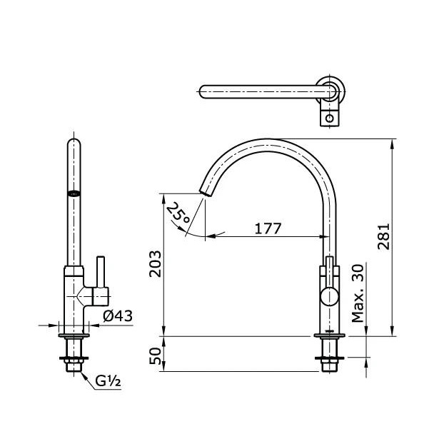 Toto TX603MEB 僅冷水廚房水龍頭