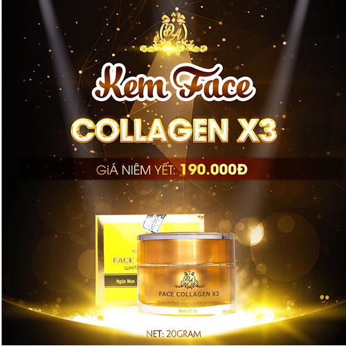 [COLLAGEN X3] 現貨Kem Mặt Ngừa Mụn-Trắng Da-Phục Hồi Da Hư Tổn