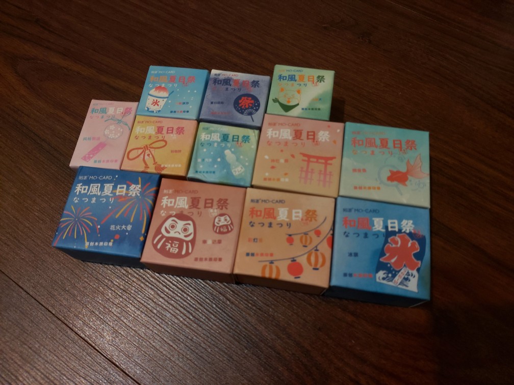 和風夏日祭系列木質印章原木橡膠手帳diy裝飾印章 蝦皮購物