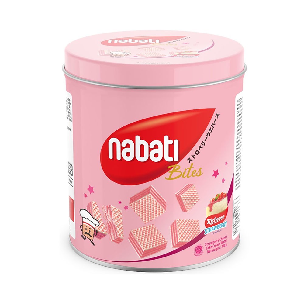 【蝦皮特選】麗芝士Nabati 草莓風味起司威化餅(300g) (部分即期)