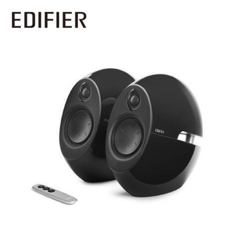Edifier E25(黑) 2.0聲道高級感喇叭藍牙連接，附遙控器、買就送（德律風根藍芽喇叭一顆）