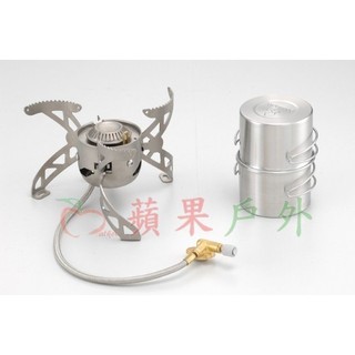 【文樑】[贈轉接頭] 9712 高鋼性旋風爐 附鋼碗 附鋼杯 臺製蜘蛛爐飛碟爐 送卡式瓦斯罐轉接頭
